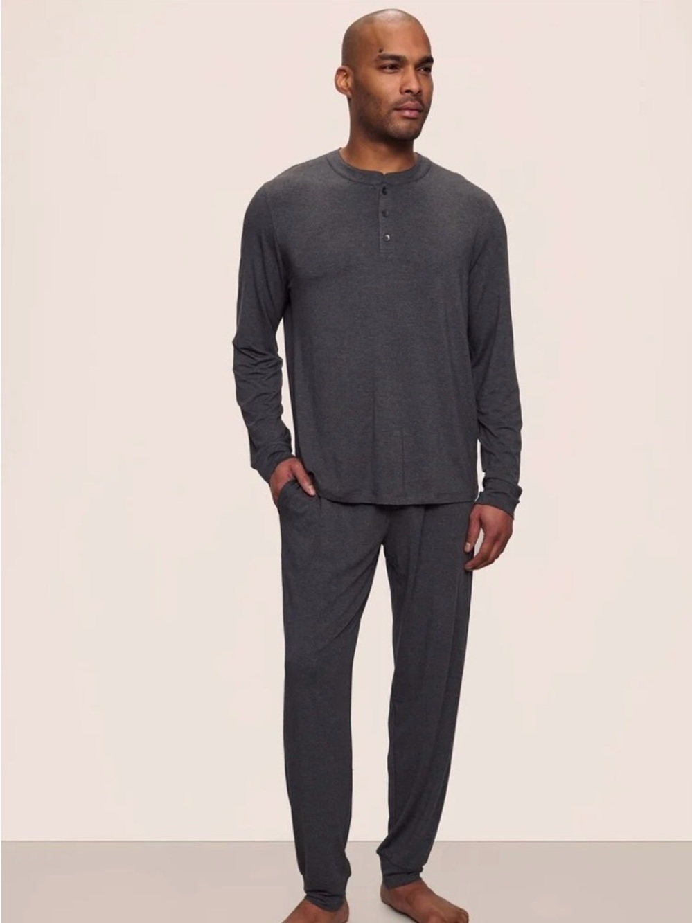 Eberjey Men’s Henry Tencel modal sleep shirt top pajamas size S small